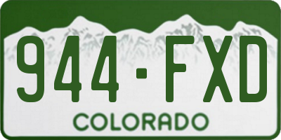 CO license plate 944FXD
