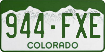 CO license plate 944FXE