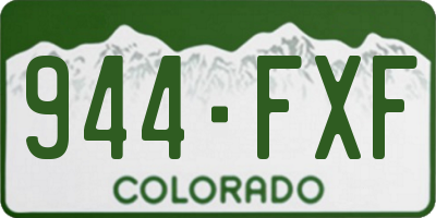 CO license plate 944FXF
