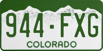CO license plate 944FXG