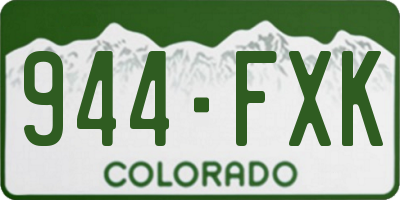 CO license plate 944FXK