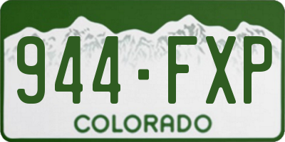 CO license plate 944FXP