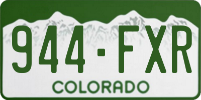 CO license plate 944FXR