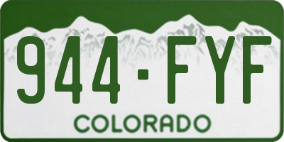 CO license plate 944FYF