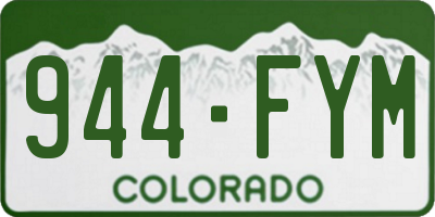 CO license plate 944FYM