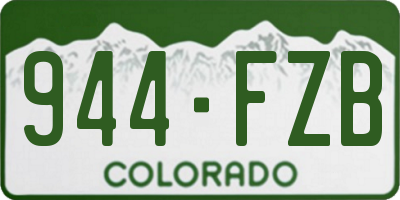 CO license plate 944FZB
