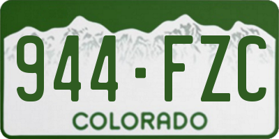 CO license plate 944FZC