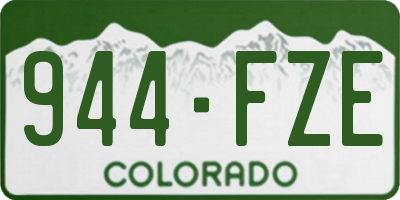 CO license plate 944FZE