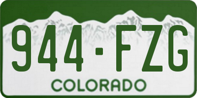 CO license plate 944FZG