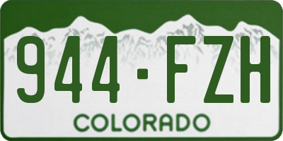 CO license plate 944FZH