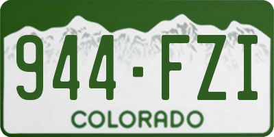 CO license plate 944FZI