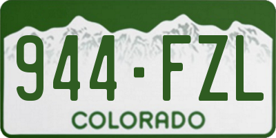 CO license plate 944FZL