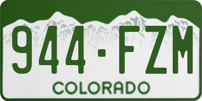 CO license plate 944FZM