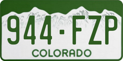CO license plate 944FZP