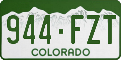 CO license plate 944FZT