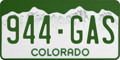 CO license plate 944GAS