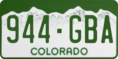 CO license plate 944GBA