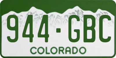 CO license plate 944GBC