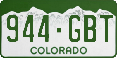 CO license plate 944GBT