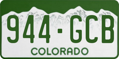 CO license plate 944GCB