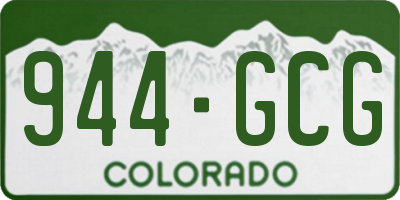 CO license plate 944GCG