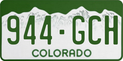 CO license plate 944GCH
