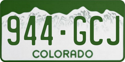 CO license plate 944GCJ