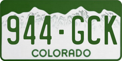 CO license plate 944GCK