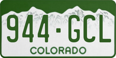 CO license plate 944GCL