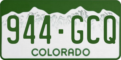 CO license plate 944GCQ
