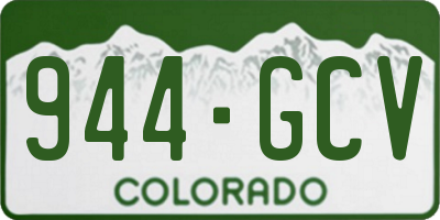 CO license plate 944GCV