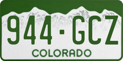 CO license plate 944GCZ