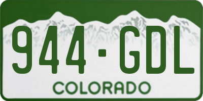 CO license plate 944GDL