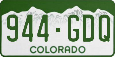 CO license plate 944GDQ