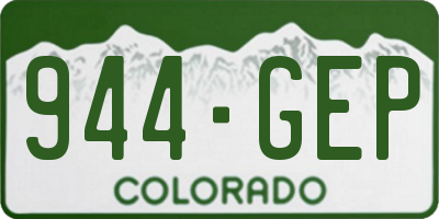 CO license plate 944GEP