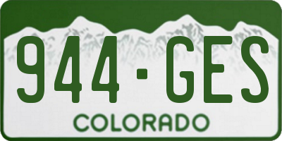 CO license plate 944GES