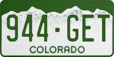 CO license plate 944GET