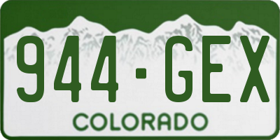 CO license plate 944GEX