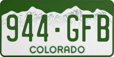 CO license plate 944GFB