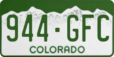 CO license plate 944GFC