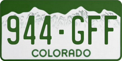 CO license plate 944GFF