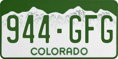 CO license plate 944GFG