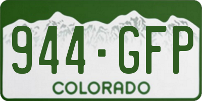CO license plate 944GFP