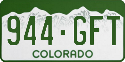 CO license plate 944GFT