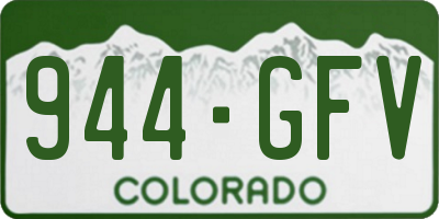 CO license plate 944GFV