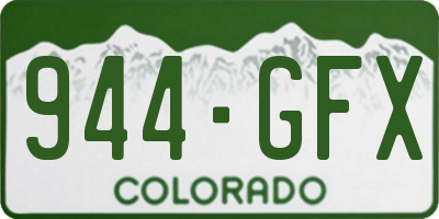 CO license plate 944GFX