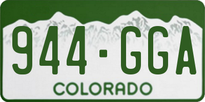 CO license plate 944GGA