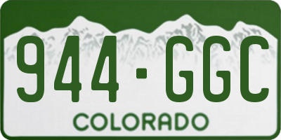 CO license plate 944GGC