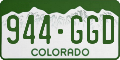 CO license plate 944GGD