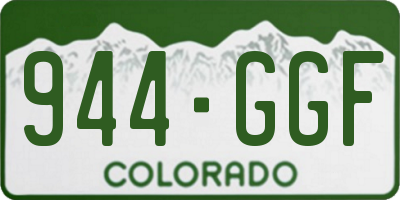 CO license plate 944GGF
